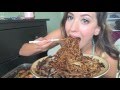 BLACK BEAN NOODLES MUKBANG Eating Show JAJANGMYEON MEESH LA 