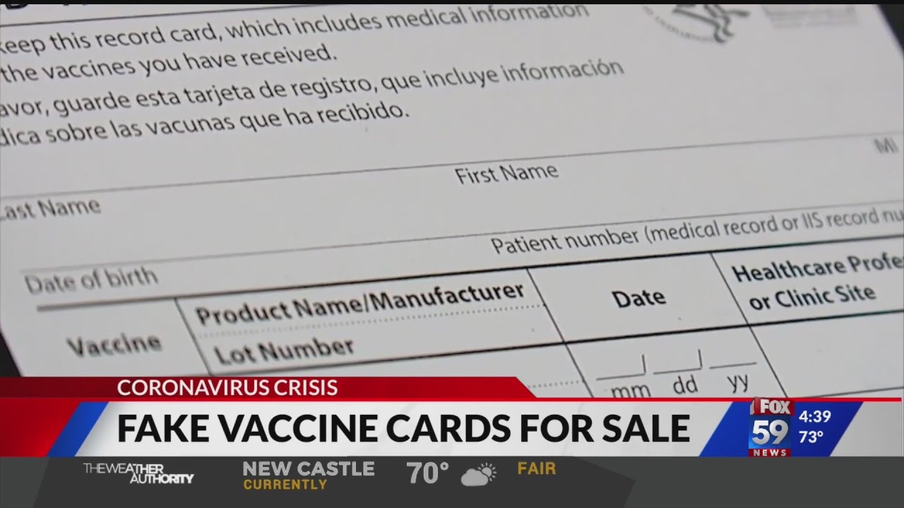 Watch out for fake vaccine cards for sale