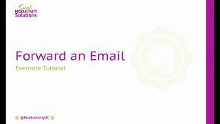 How to forward an email to Evernote