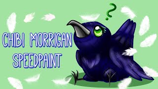 Cute Crow Goddess - SpeedPaint