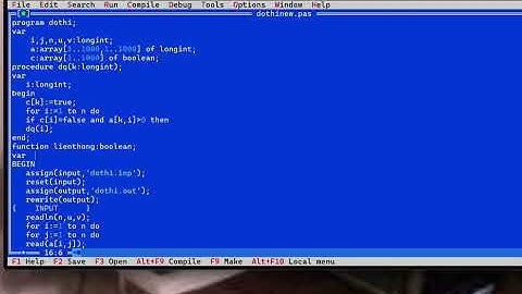 Giải quyết bài toán đồ thị bằng FP | Free Pascal