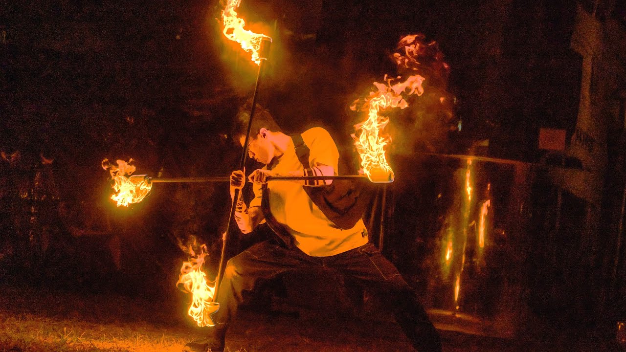 2024交大火舞X長庚光火聯合成果發表「斯芬克斯的謎題」-《RISE the double staff》