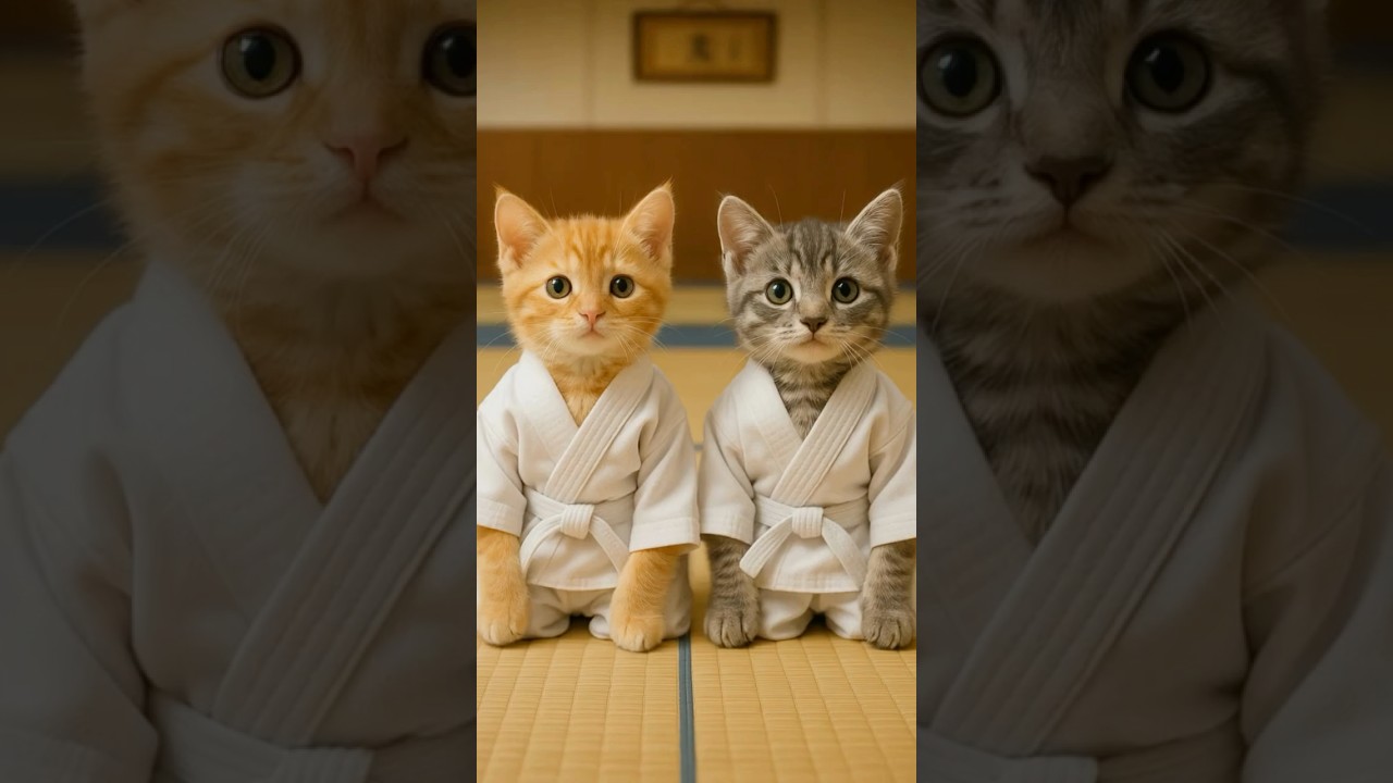 🥋 AI Farting Kittens 27 – Cutest Judo Match Ever With Kittens! 