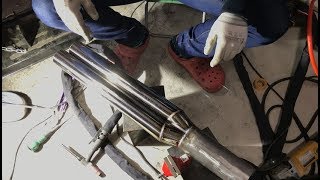 Muffler DIY] vol.06 How to make a dual muffler - YouTube