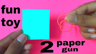 Origami - 2 amazing paper toy gun || 2 fun toy gun