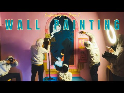 I tried wall painting for the very first time || can i do it?? (*spoiler : I can 😏)
