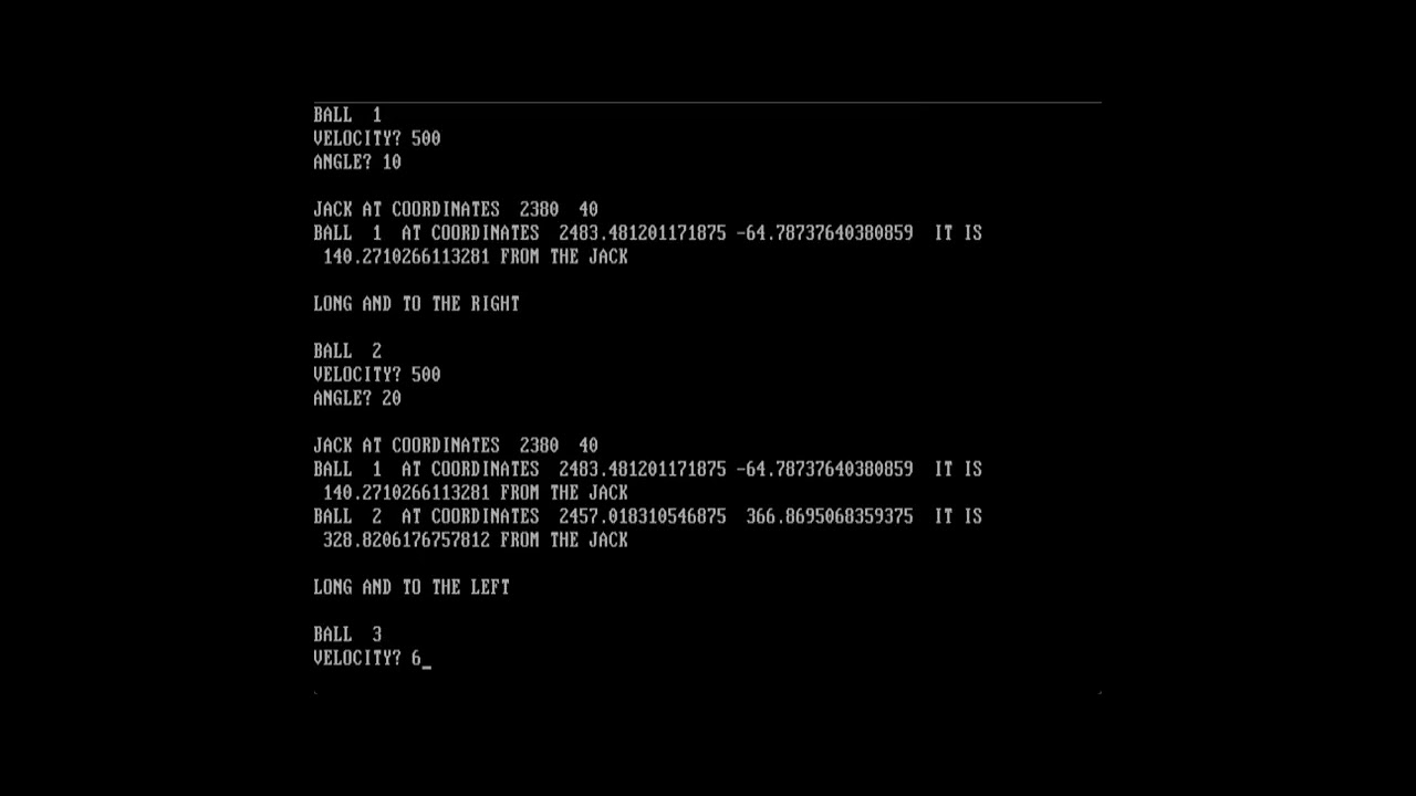 Bocce (July 1977) – Mainframe Game