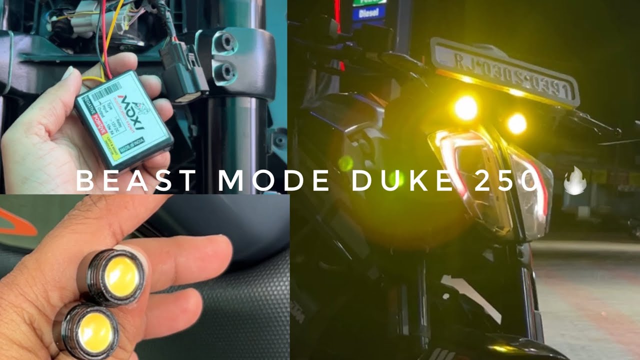 Modified duke 250 bs6 moxi flasher installation | Best modified duke ...