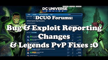 DCUO: New Bug & Exploit Reporting