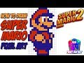 How to Draw Super Mario from Super Mario Bros. 2 SMB2 - Nintendo 8-Bit Pixel Art Drawings