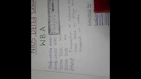 NIOS DElEd WBA maths question paper and blueprint