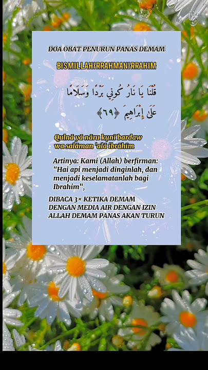 Doa Obat penurun Panas Demam#doa#shorts#fyp