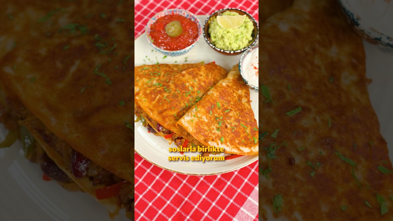 🌮 Dışı ÇITIR İçi Bol Malzemeli! Kıymalı Quesadilla Tarifi 🧡 🌮 Dışı ÇITIR İçi Bol Malzemeli! Kıymalı Quesadilla Tarifi 🧡