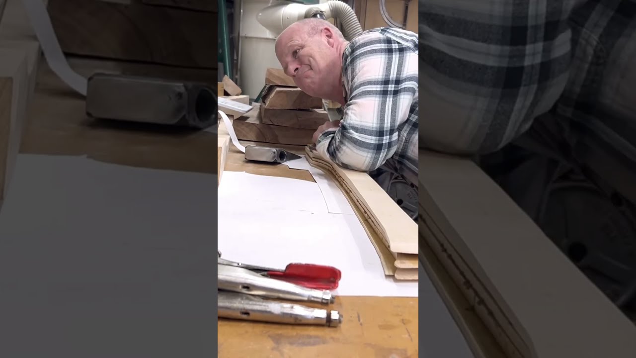 Laminate Ax Handle Coming Out Of The Clamps After Glue Up Axes Woodworking