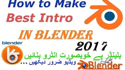 How to Make Intro in Blender - Tricky Urdu