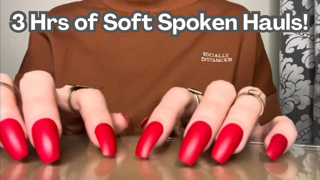 ASMR * 3 Hrs Soft Spoken Hauls!! * Tap/Scratching