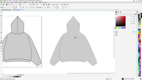 How to Design a Full Zipper Hoodie Mockup in Corel Draw | Step-by-Step Tutorial
