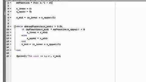 MATLAB Tutorial Part 8  Bisection Method Root finding EngEgy com