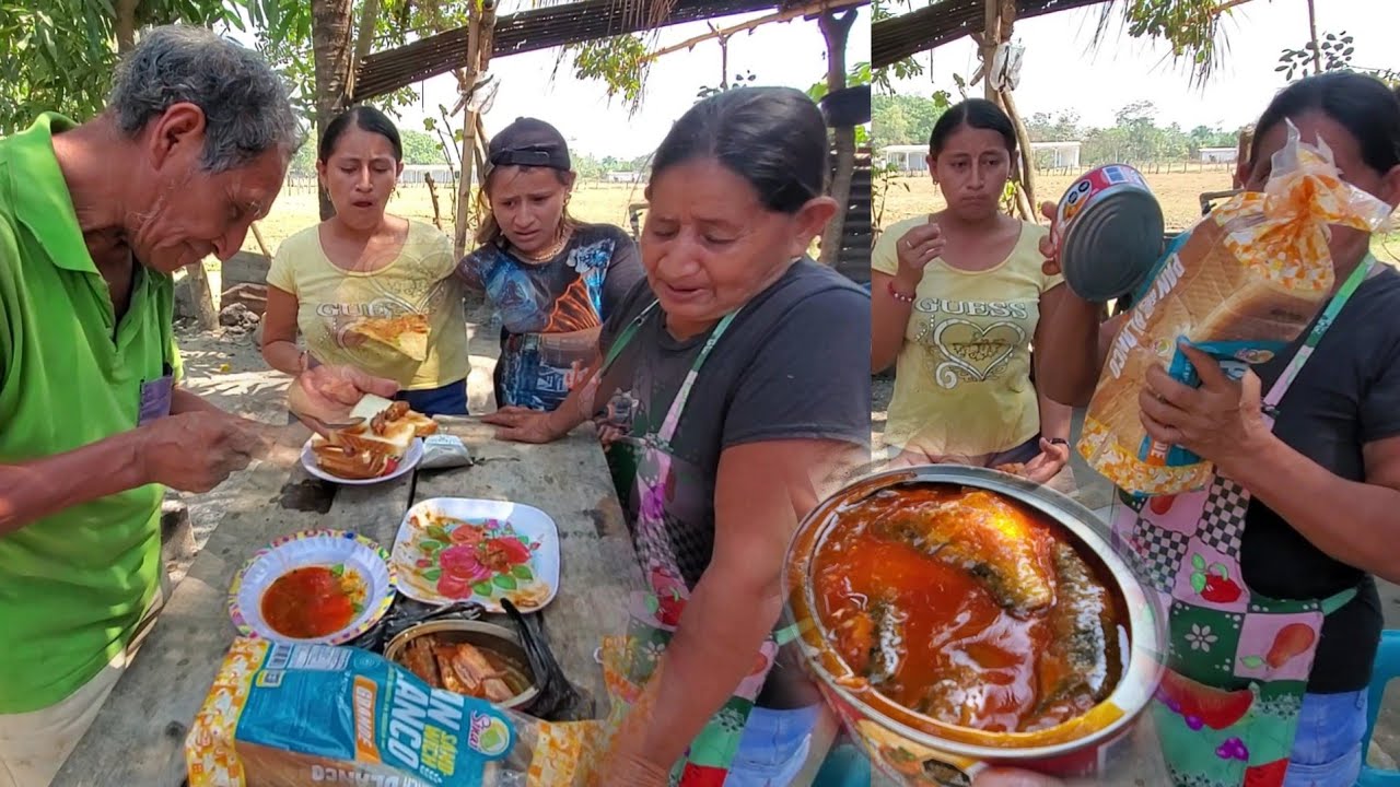 Por primera ves comeremos pan rodaja en sardinas en saumche mi papa le ayuda ami mama eso nos gusta😋