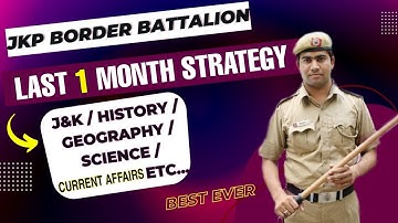 Jkp Border Battalion Last 1 Month Strategy | Jkp border battalion Exam Mock Test