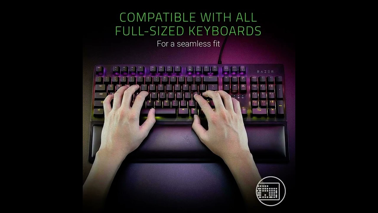 ✅₱1,099❤️RAZER Ergonomic Wrist Rest For Full-sized Keyboards