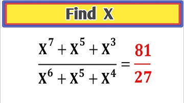 Nice algebra math simplification| Find the value of X|Olympiad math