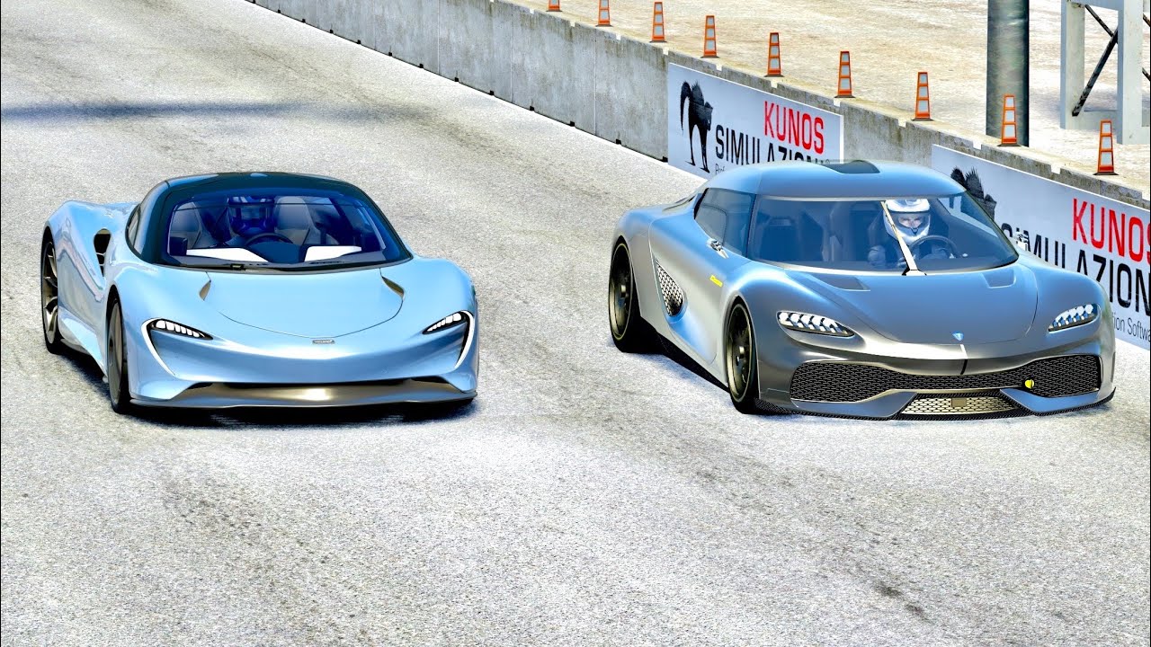 Koenigsegg Gemera vs McLaren Speedtail - Drag Race 2 KM - YouTube