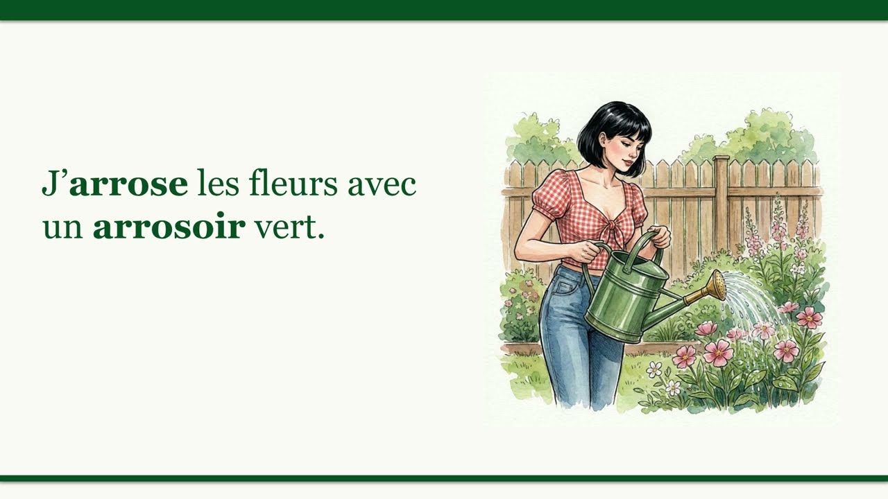 🌱Gardening Vocabulary in French | Vocabulary and Sentences for French Shadowing 