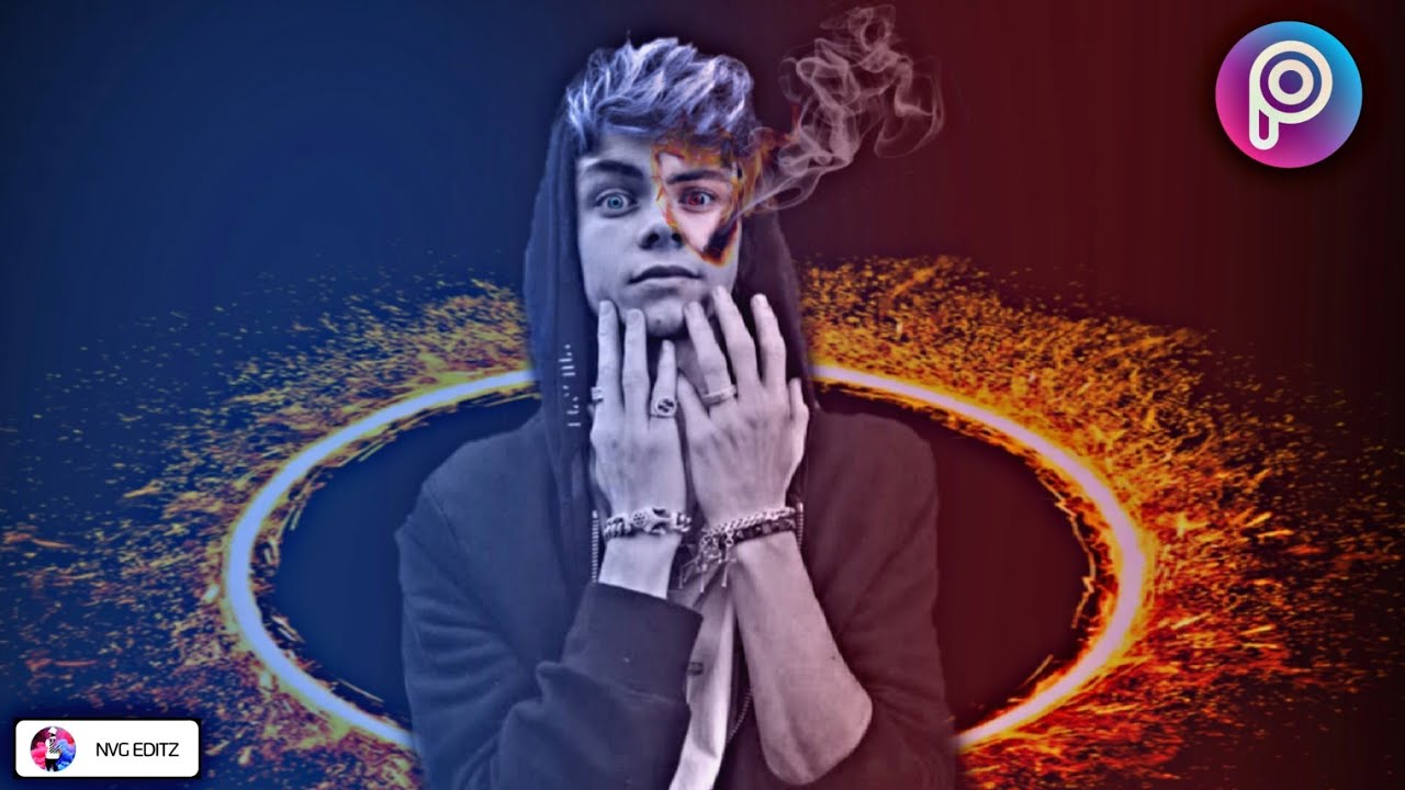 Fire Face Editing PicsArt Photo Editing Ideas NVG EDITZ