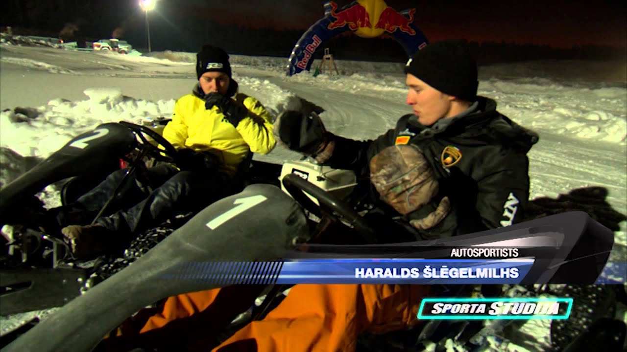 Nitišs un Šlēgelmilhs noskaidro, kurš ātrāks ziemas kartingā