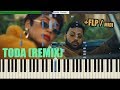 Piano tutorial toda remix  alex rose ft varios artistas
