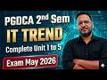 📚PGDCA 2nd Sem IT Trends Complete Unit 1 To 5 #pgdca #tomarsir #ittrend