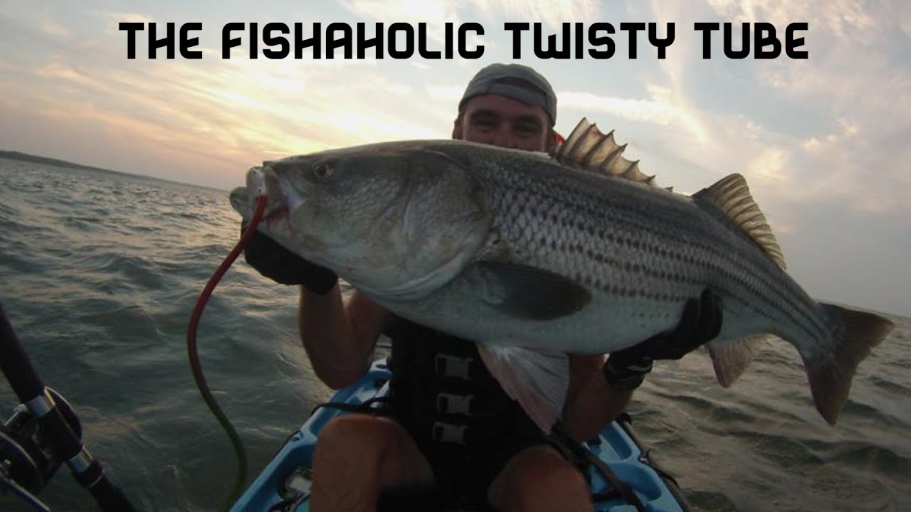 The FishAholic Twisty Tube Trolling Lure and Striper Catching Machine! 