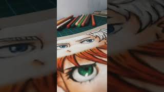 رسم انمي/رسم شخصيات انمي/رسم انمي سهل بالالوان الخشبية