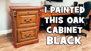 I Painted This Thrift Store Cabinet Black