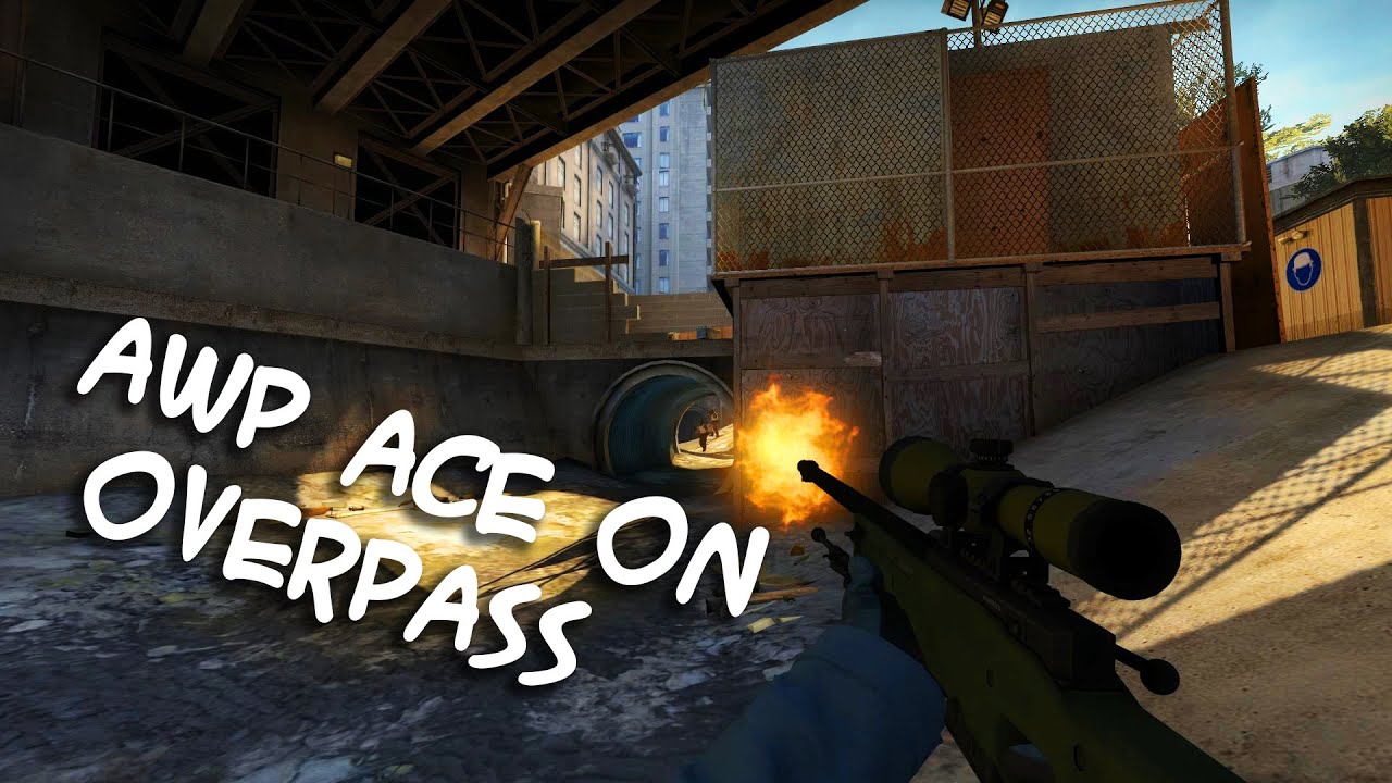 CS:GO Ace with Awp || overpass