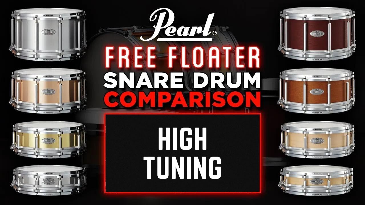 Pearl Free Floating Snare Drums • High Tunings 