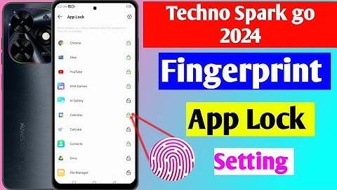 tecno Spark go 2024 fingerprint app lock setting/tecno 2024 me app me fingerprint lock Kaise lagaen