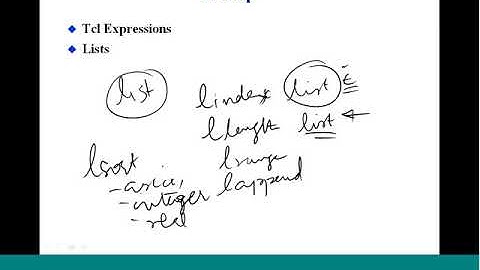 Lecture 24 Programming Using TclTk II