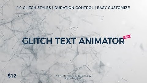 After Effects Template: Glitch Text Animator PRO