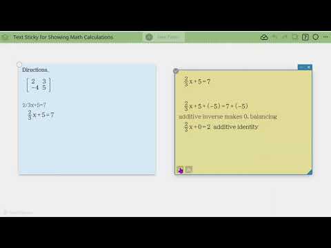 Using Math Type in Text Sticky
