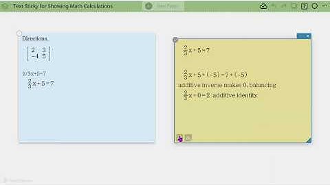 Using Math Type in Text Sticky