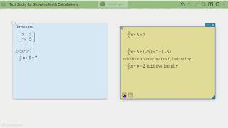 Using Math Type in Text Sticky