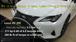 Lexus RC 350 Black Line F Sport Coupe 2021 新しい2021レクサスRC350ブラックラインFスポーツクーペ