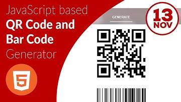 Simple JavaScript based QR code and Bar Code generator