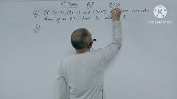 10th AP IMP QUESTION  2. IF (k-3), (2k+1) and (4k+3) are three consecutive terms of an AP. Find k.