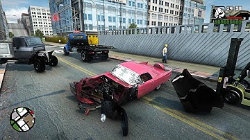 GTA SA Realistic Vehicle Deformation - Crash Testing Ep.22