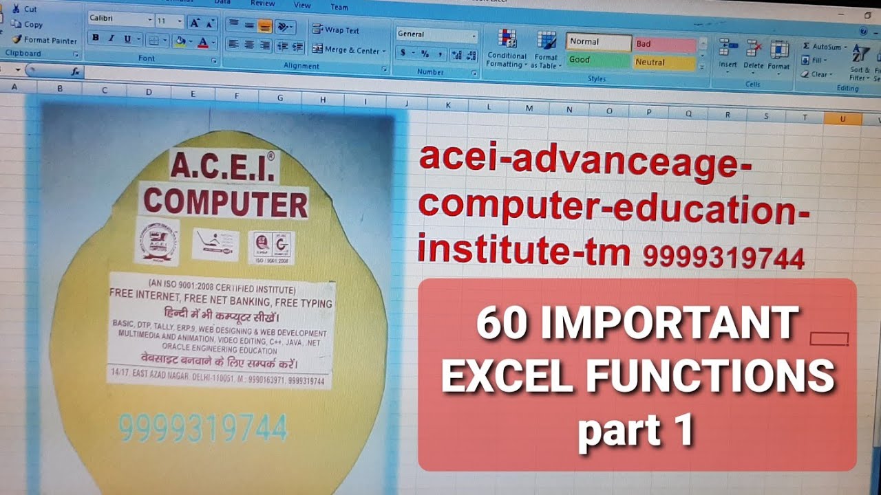 ACEI-ADVANCEAGE-COMPUTER-EDUCATION-INSTITUTE-TM//IMPORTANT EXCEL ...