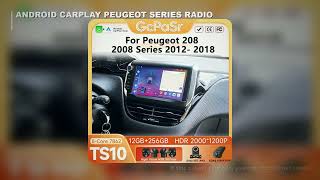 Android Auto CarPlay For Peugeot 208 2008 Series 2012- 2018 Car Radio Car Intelligent Systems Screen
