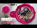 Part 1 | How to Crochet Round Drawstring Cosmetic Bag